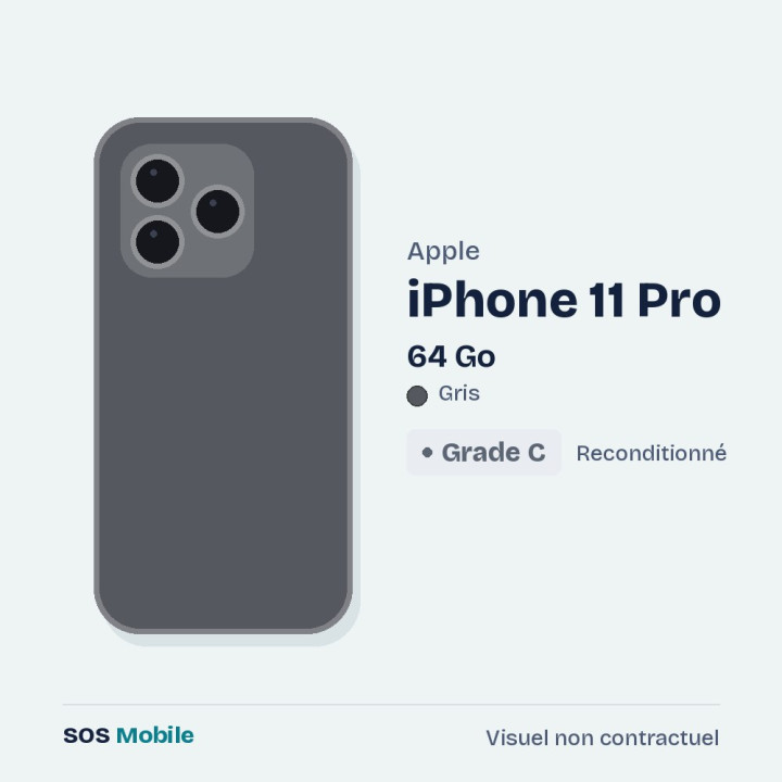 Apple iPhone 11 Pro 64 Go Gris - Grade C