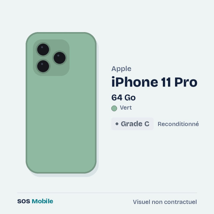 Apple iPhone 11 Pro 64 Go Vert - Grade C