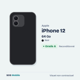 Apple iPhone 12 64 Go Noir - Grade A