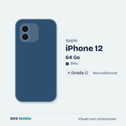 Apple iPhone 12 64 Go Bleu - Grade C