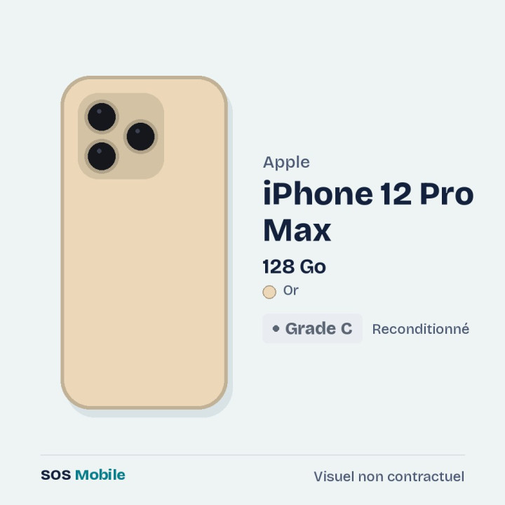 Apple iPhone 12 Pro Max 128 Go Or - Grade C