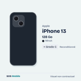 Apple iPhone 13 128 Go Minuit - Grade C