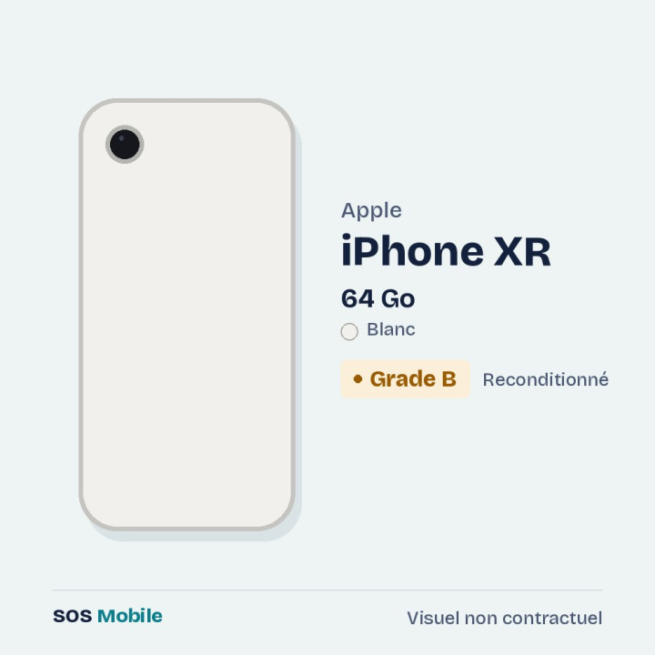 Apple iPhone XR 64 Go Blanc - Grade B
