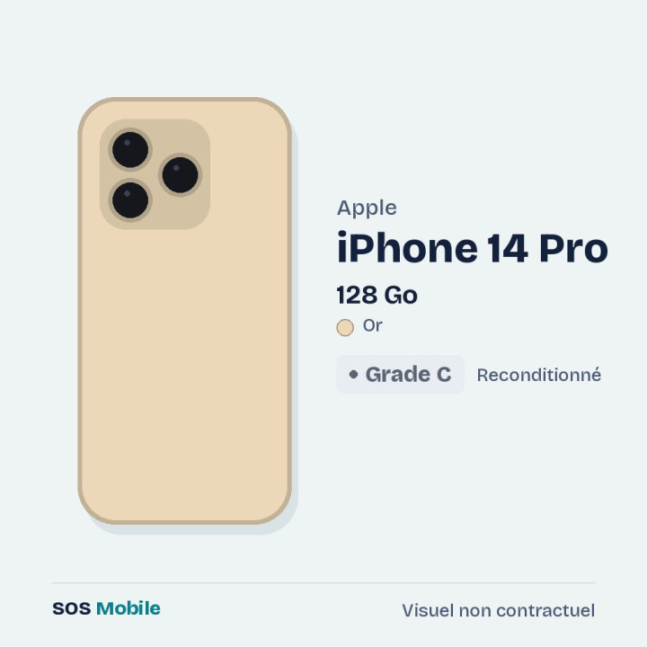 Apple iPhone 14 Pro 128 Go Or - Grade C