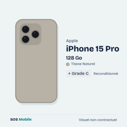 Apple iPhone 15 Pro 128 Go Titane Naturel - Grade C