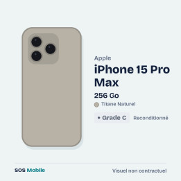 Apple iPhone 15 Pro Max 256 Go Titane Naturel - Grade C