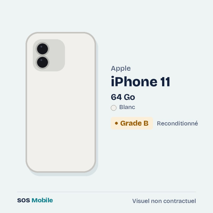 Apple iPhone 11 64 Go Blanc - Grade B