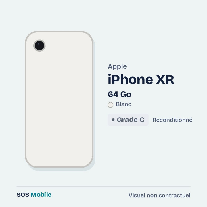 Apple iPhone XR 64 Go Blanc - Grade C