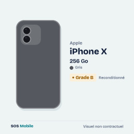 Apple iPhone X 256 Go Gris - Grade B