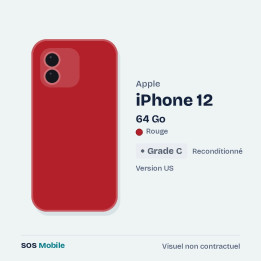Apple iPhone 12 64 Go Rouge (Version US) - Grade C