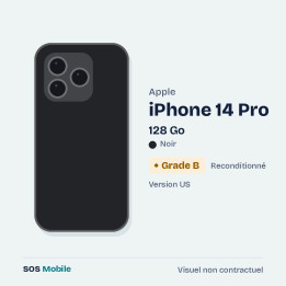 Apple iPhone 14 Pro 128 Go Noir (Version US) - Grade B