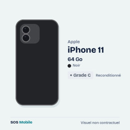 Apple iPhone 11 64 Go Noir - Grade C
