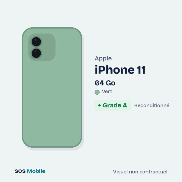 Apple iPhone 11 64 Go Vert - Grade A